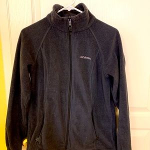 Columbia black fleece zip-up jacket